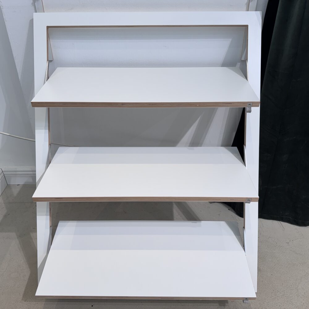 Fläpps White Freestanding Folding Shelving Unit 80x100-3 – Second-Chance Item - Image 4