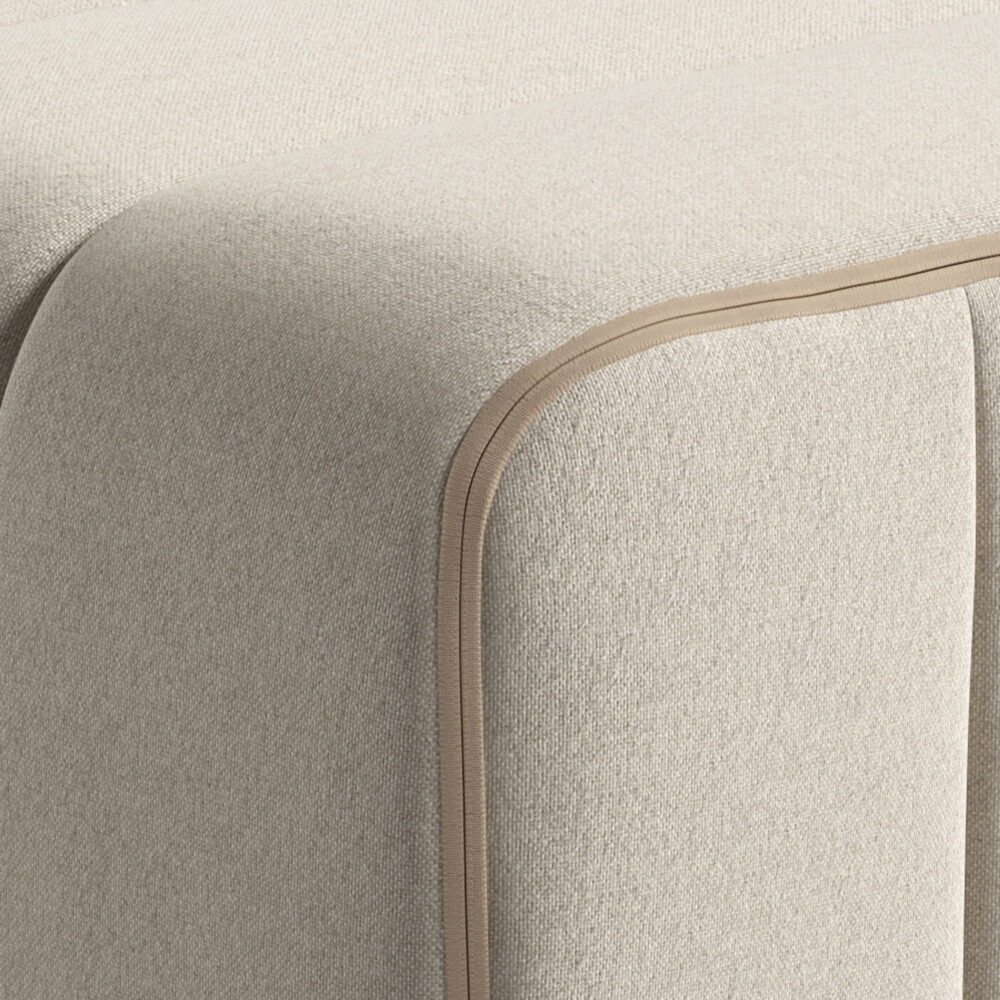 Curt artículo de exposición – sofá modular con cojín en Barcelona Russet (rojo) y Jet 9110 (gris / beige) – 7 módulos - Imagen 8
