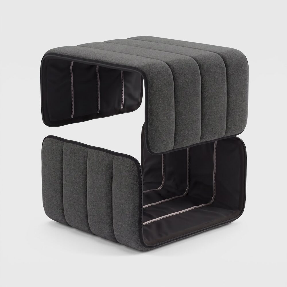 Curt Cover Dama 0004 (dark grey) – replacement cover for the Curt module, two parts with zip