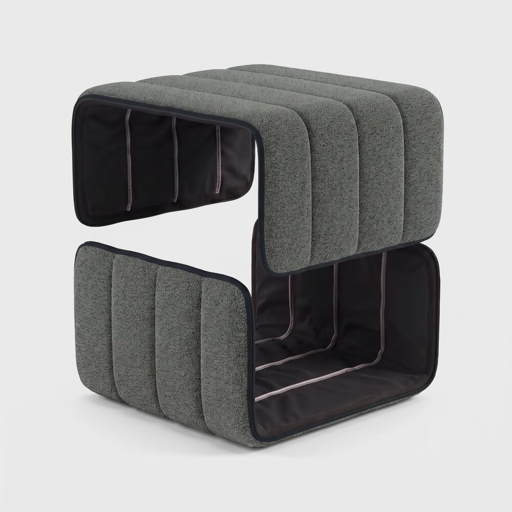 Curt Cover Sera Gravel (grey) – replacement cover for the Curt module, two parts with zip
