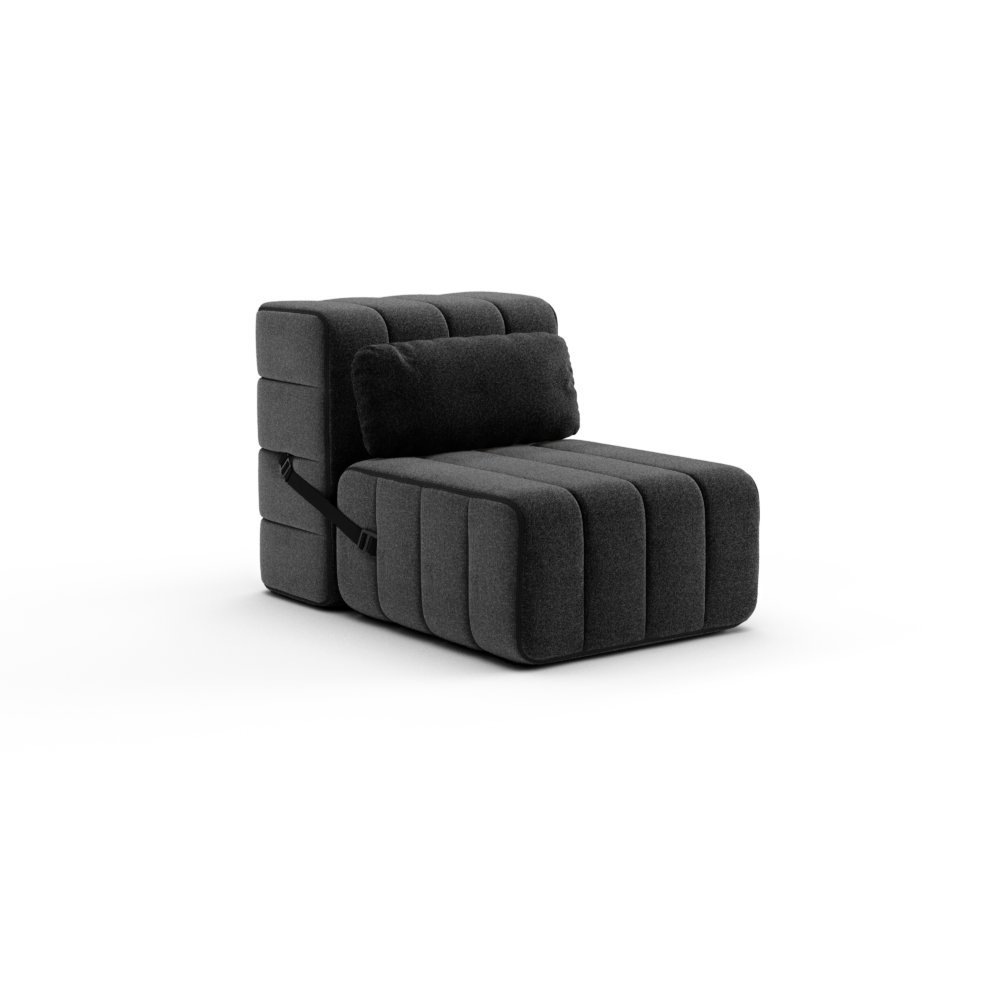 Sofa cushion 60×30 in Dama 0004 grey – front view