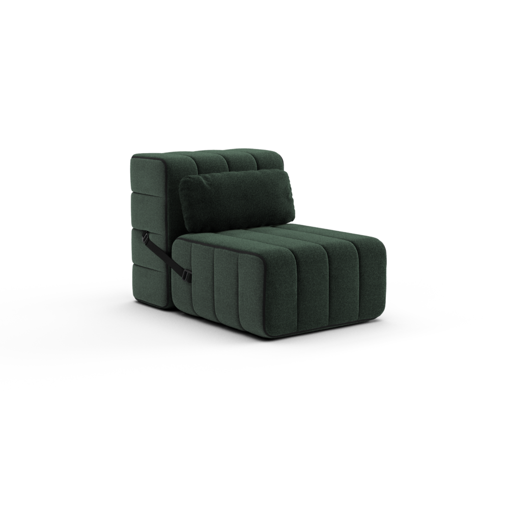 Sofa cushion 60×30 in Dama 0061 dark green – front view