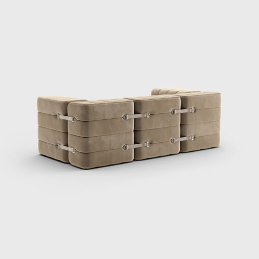 Canapé modulaire deux places avec accoudoirs en tissu Barcelona - 7 Sofa Module – Image 16