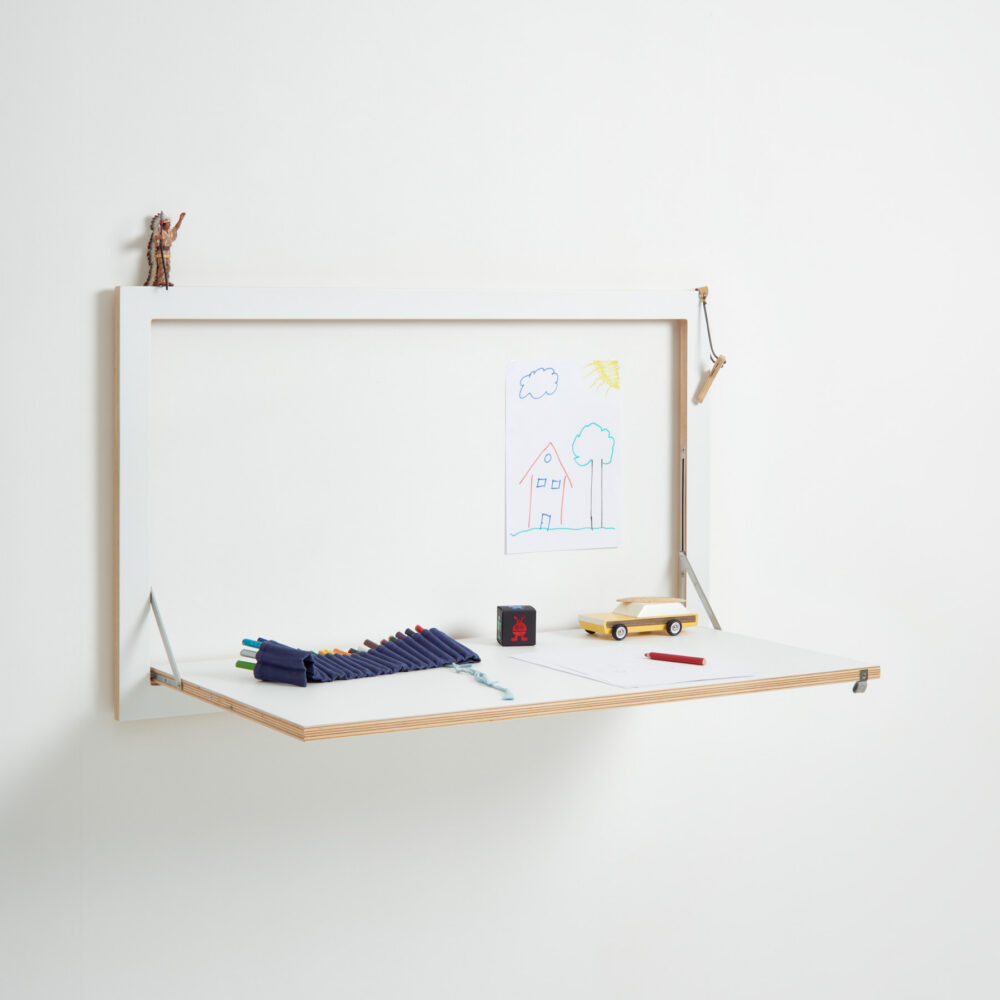Escritorio de pared grande 100×60-1 blanco – detalle 5