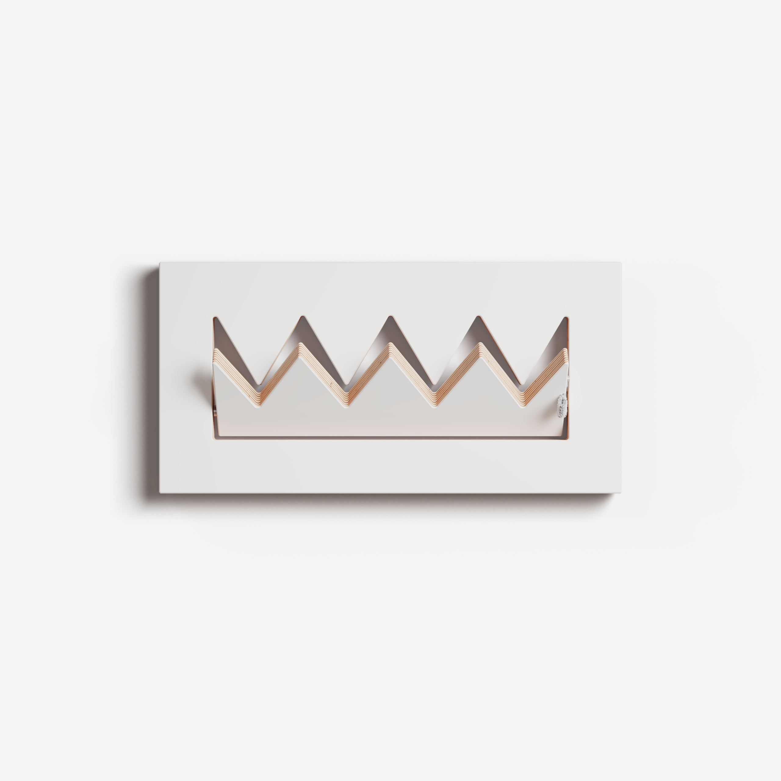 Wall coat rack Crownhäng, 40×20×1 black – unfolded, front view
