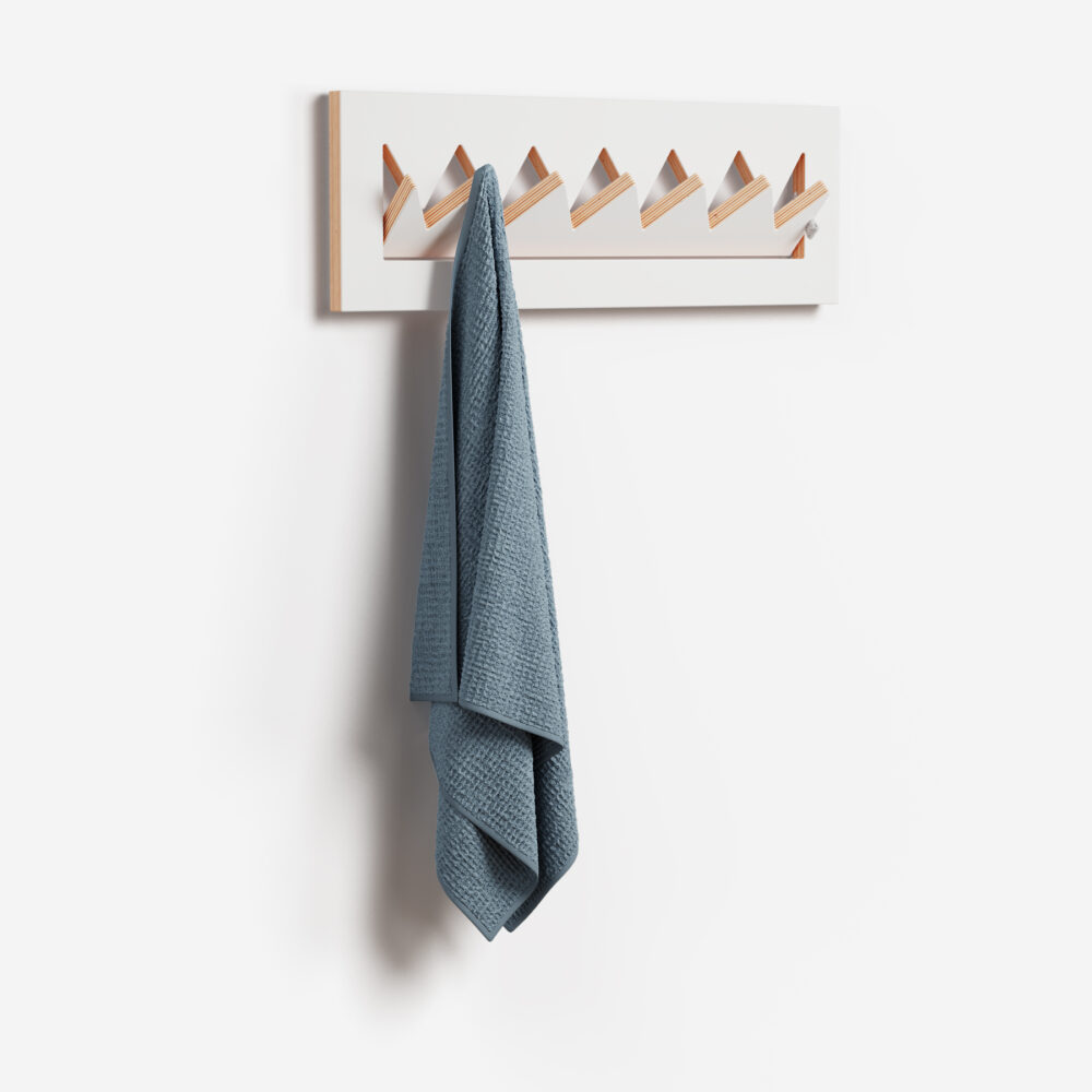 Wall coat rack Crownhäng, 60×20×1 black – detail 3