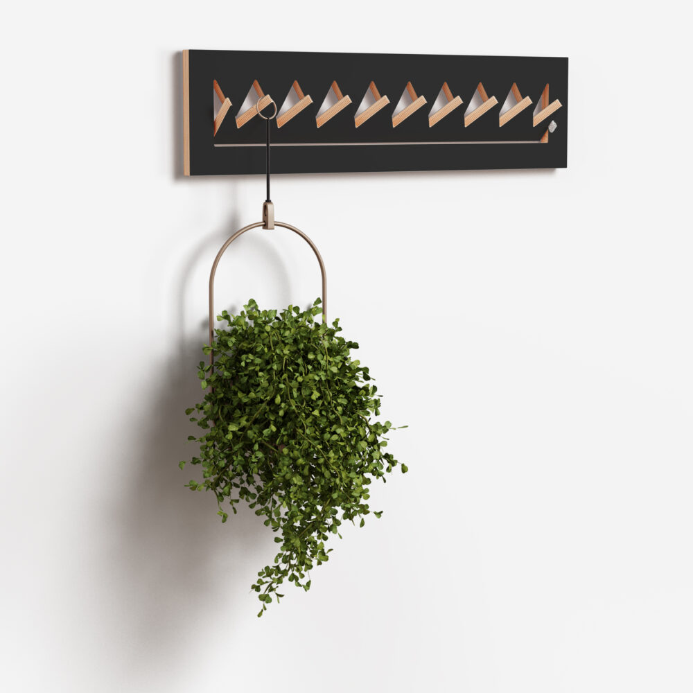 Perchero de pared Crownhäng, 80×20×1 blanco – detalle 3